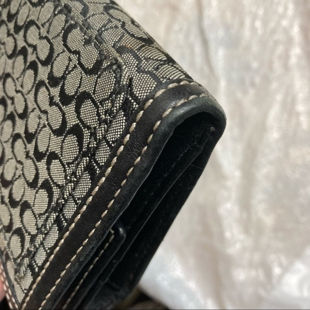 Coach black and gray y2k soho signature mini c long wallet rare - Picture 5 of 7